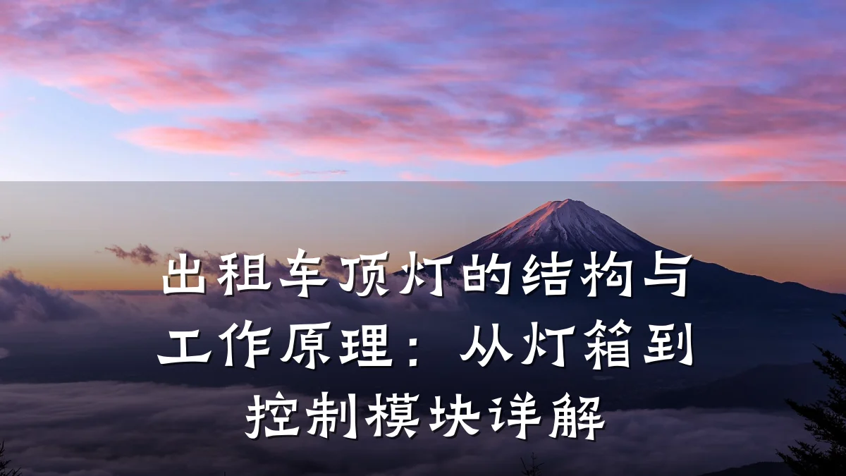 出租车顶灯的结构与工作原理:从灯箱到控制模块详解