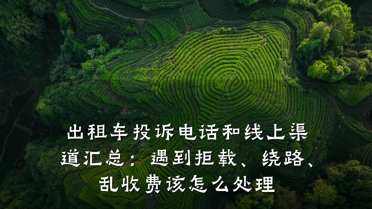 出租车投诉电话和线上渠道汇总：遇到拒载、绕路、乱收费该怎么处理