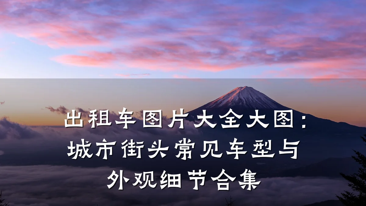 出租车图片大全大图：城市街头常见车型与外观细节合集