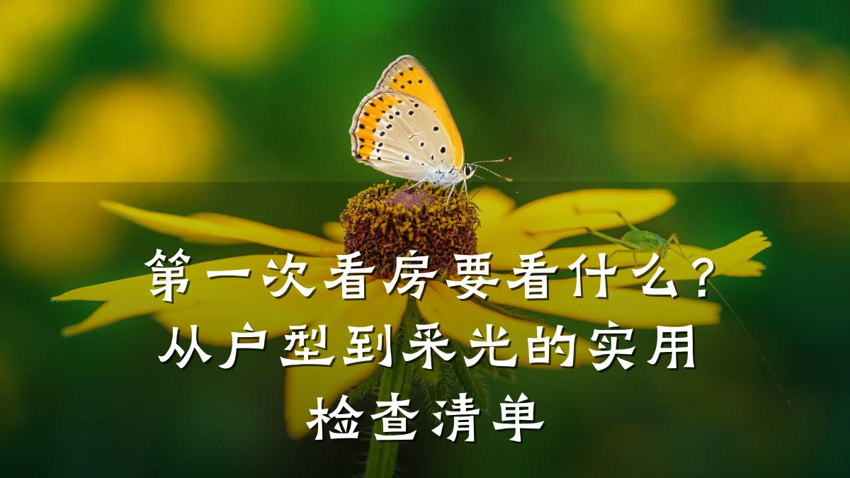 第一次看房要看什么？从户型到采光的实用检查清单