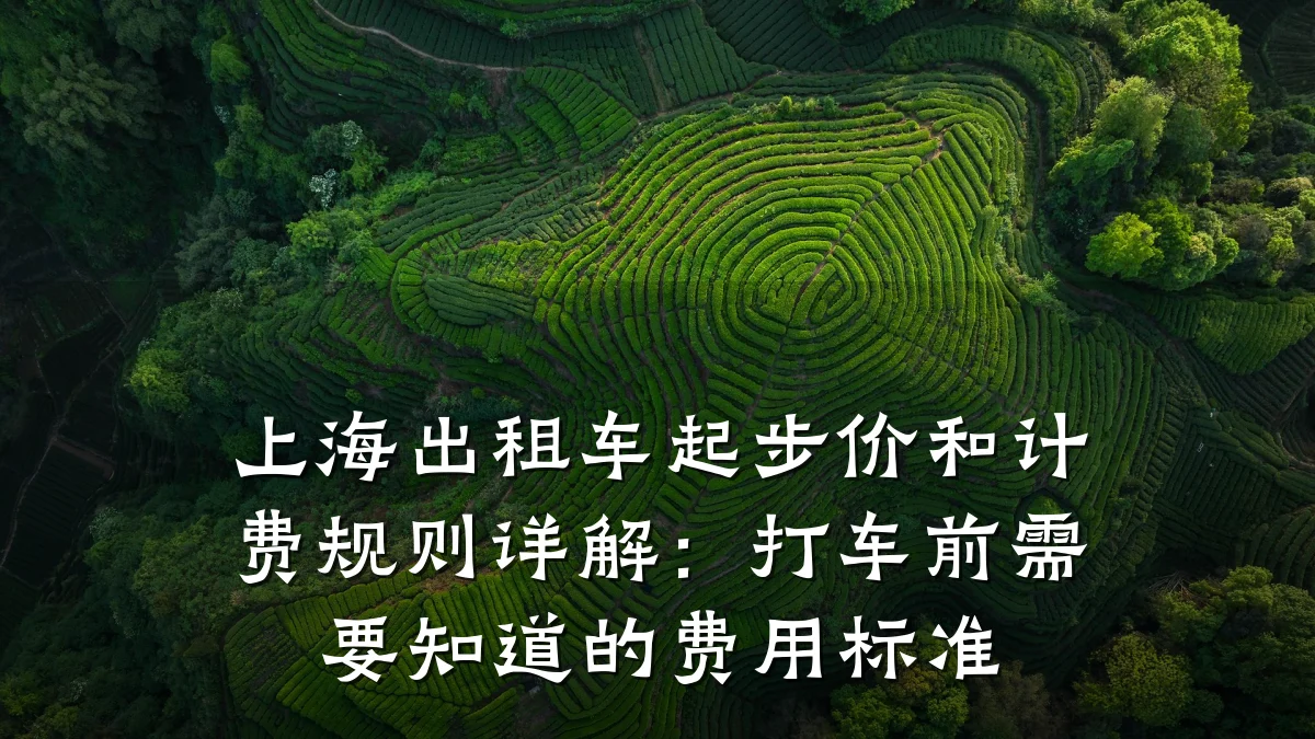 上海出租车起步价和计费规则详解：打车前需要知道的费用标准