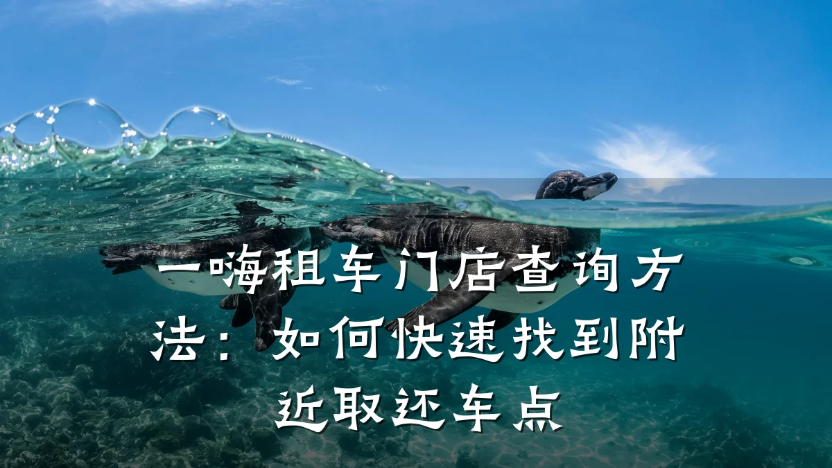 一嗨租车门店查询方法：如何快速找到附近取还车点