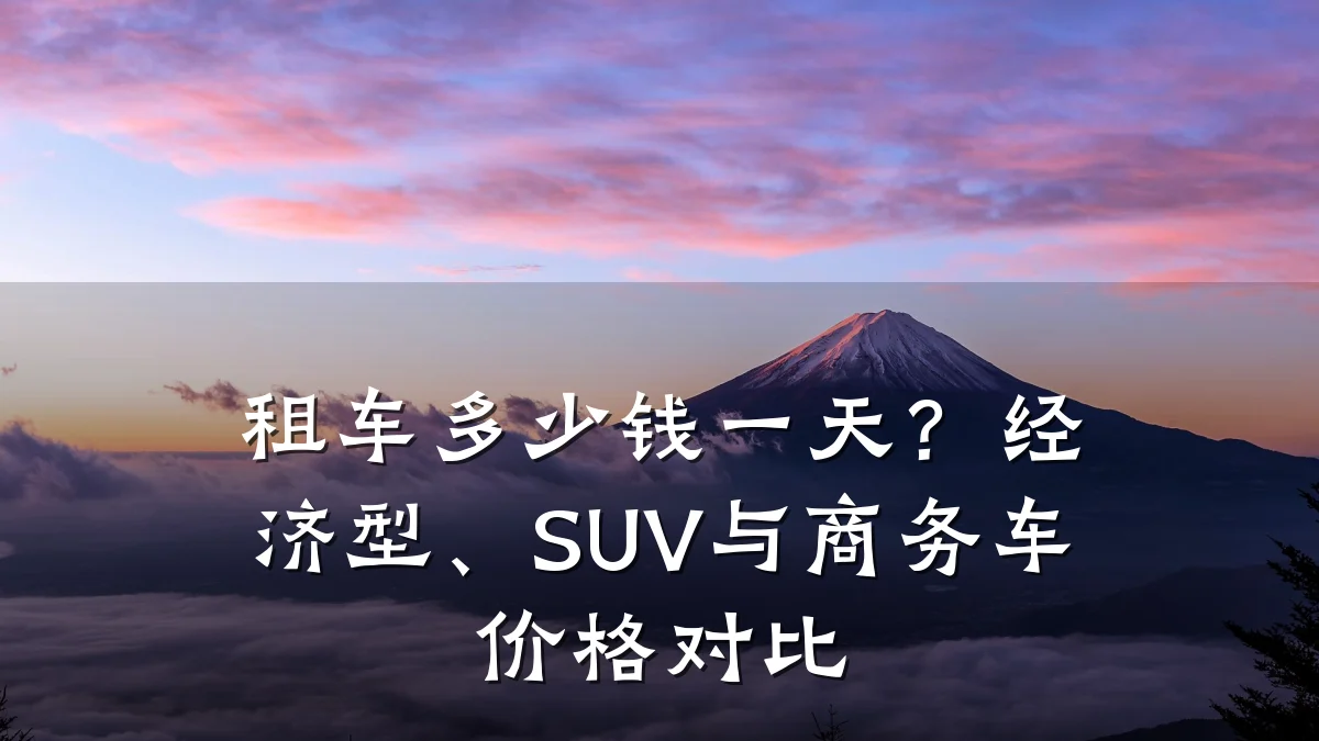 租车多少钱一天？经济型、SUV与商务车价格对比