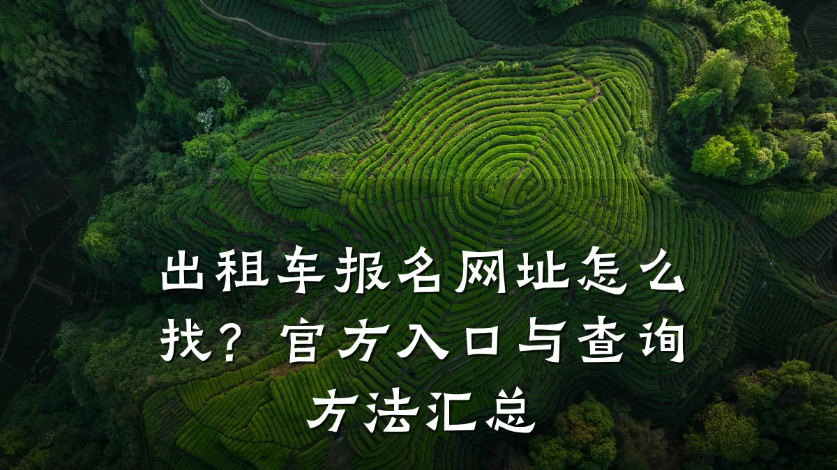 出租车报名网址怎么找?官方入口与查询方法汇总