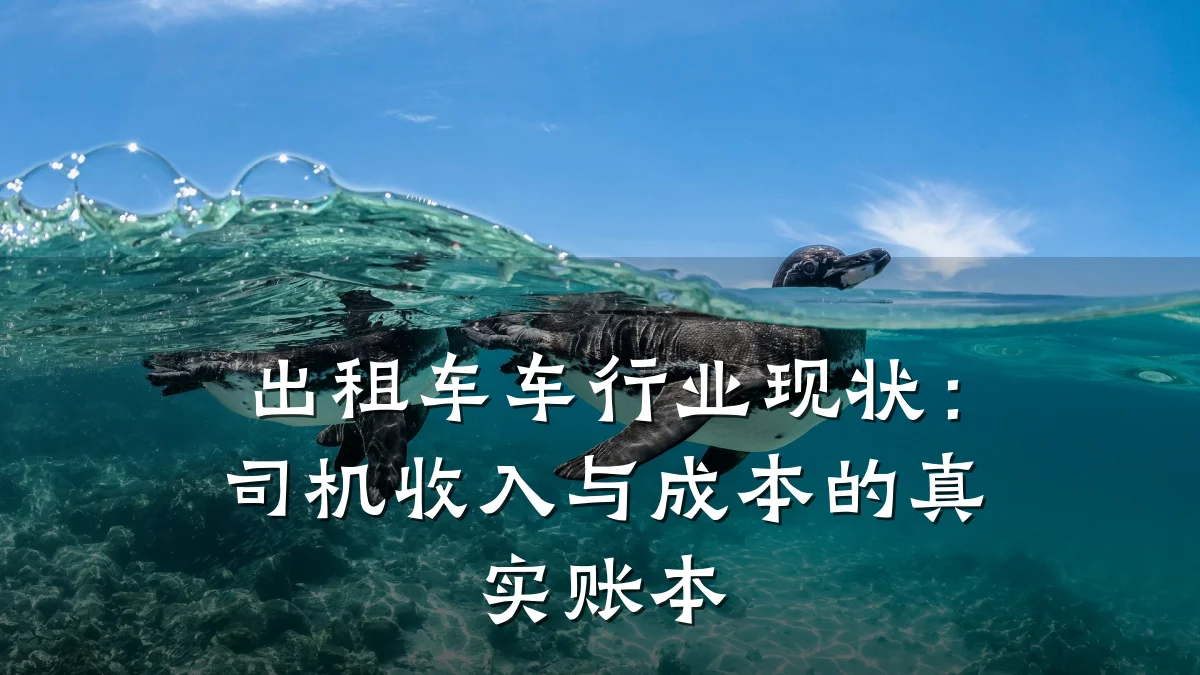 出租车车行业现状:司机收入与成本的真实账本