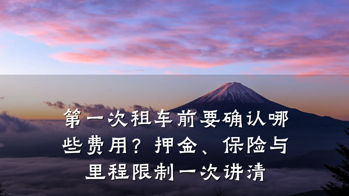 第一次租车前要确认哪些费用？押金、保险与里程限制一次讲清