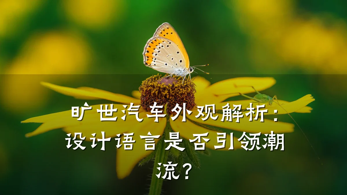 旷世汽车外观解析:设计语言是否引领潮流?