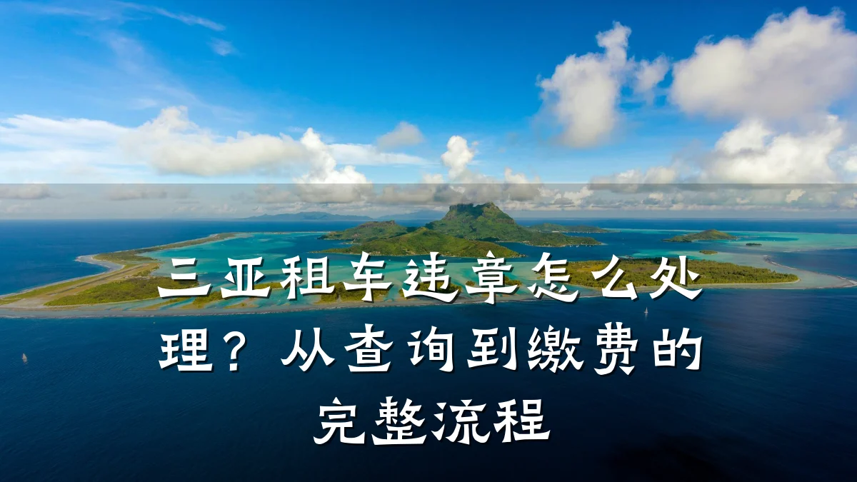 三亚租车违章怎么处理？从查询到缴费的完整流程