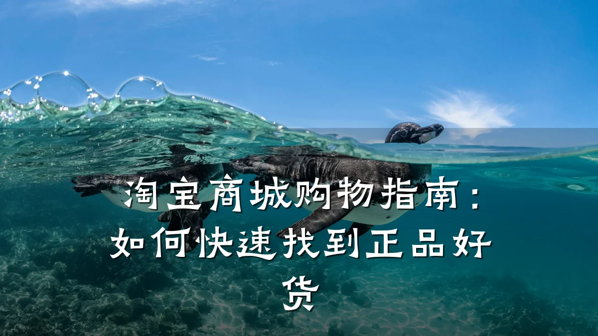 淘宝商城购物指南：如何快速找到正品好货