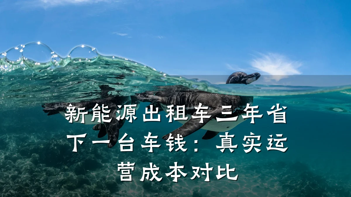 新能源出租车三年省下一台车钱：真实运营成本对比