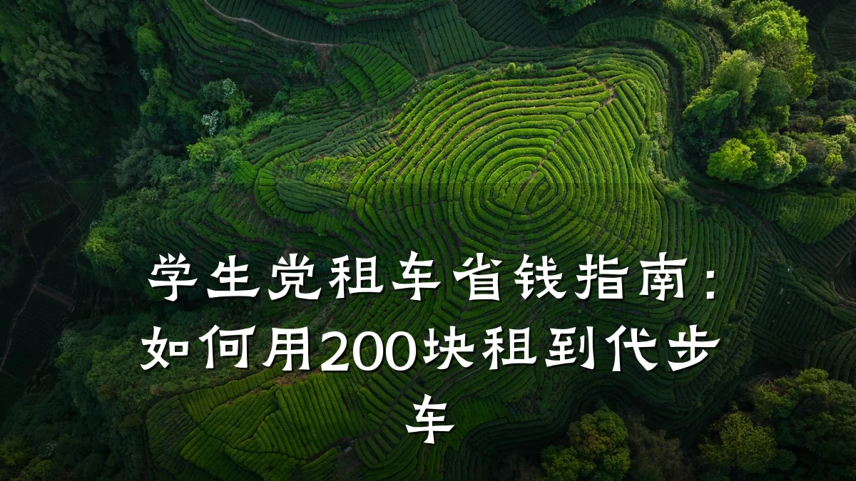 学生党租车省钱指南:如何用200块租到代步车
