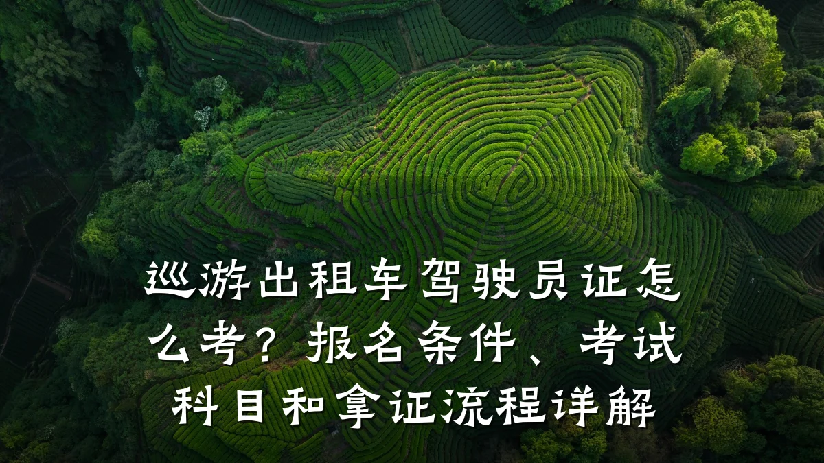 巡游出租车驾驶员证怎么考？报名条件、考试科目和拿证流程详解