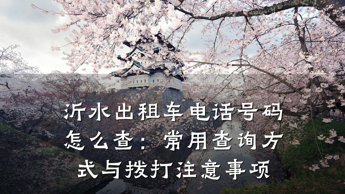 沂水出租车电话号码怎么查：常用查询方式与拨打注意事项