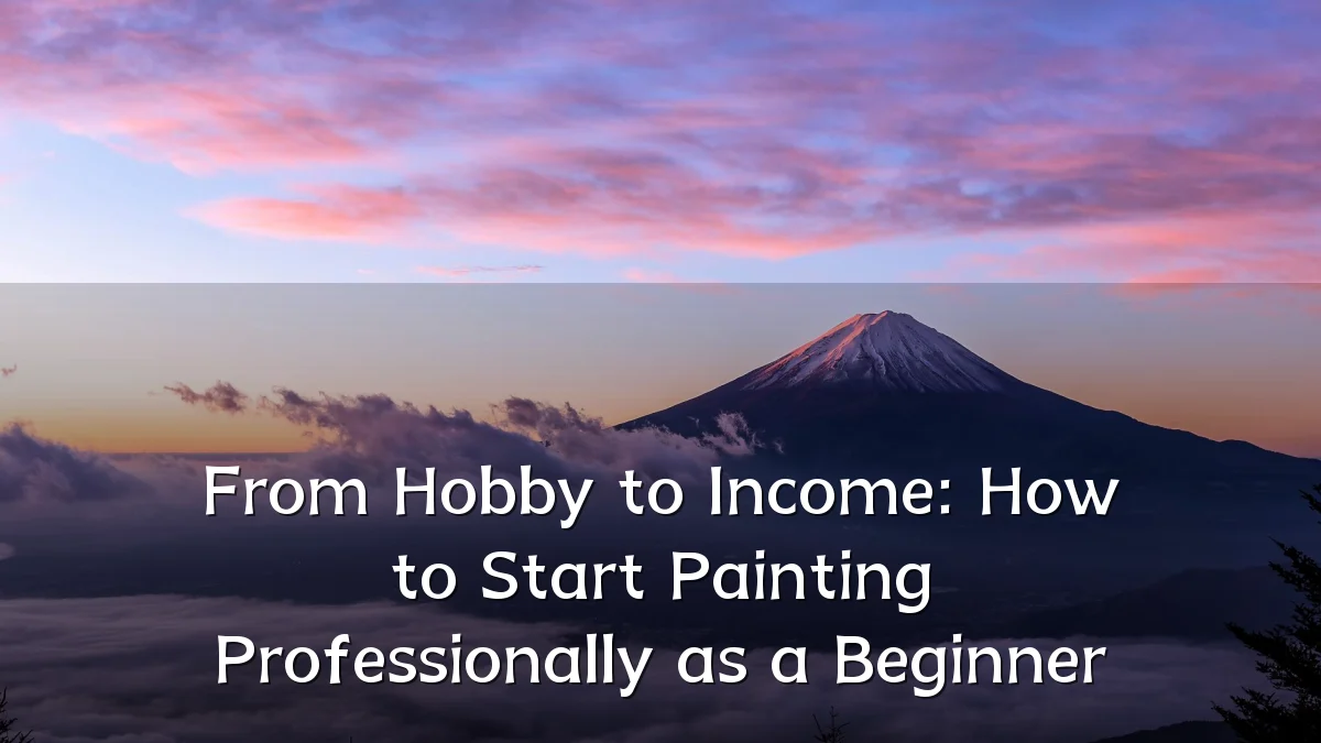 From Hobby to Income: How to Start Painting Professionally as a Beginner