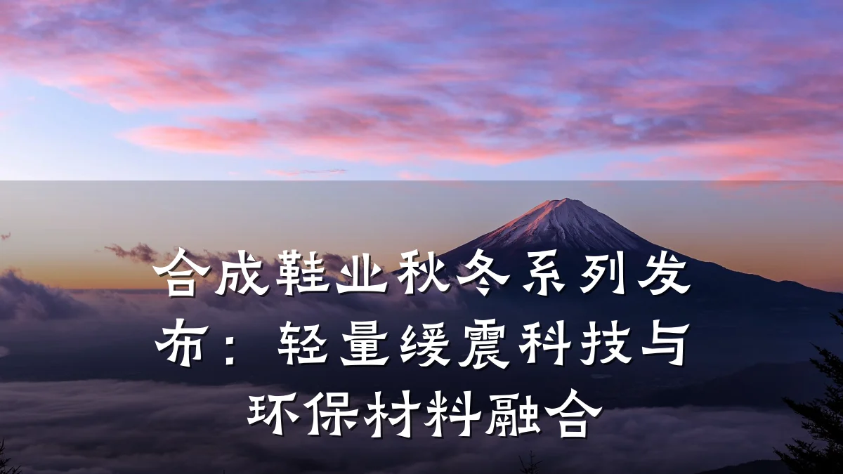合成鞋业秋冬系列发布:轻量缓震科技与环保材料融合