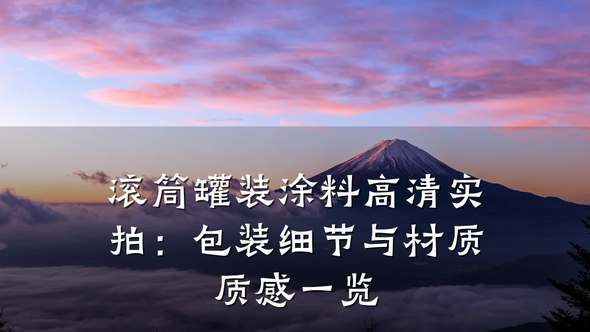 滚筒罐装涂料高清实拍：包装细节与材质质感一览